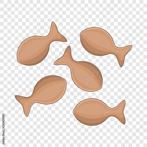 Cat dry food icon. Cartoon illustration of cat dry food vector icon for web design