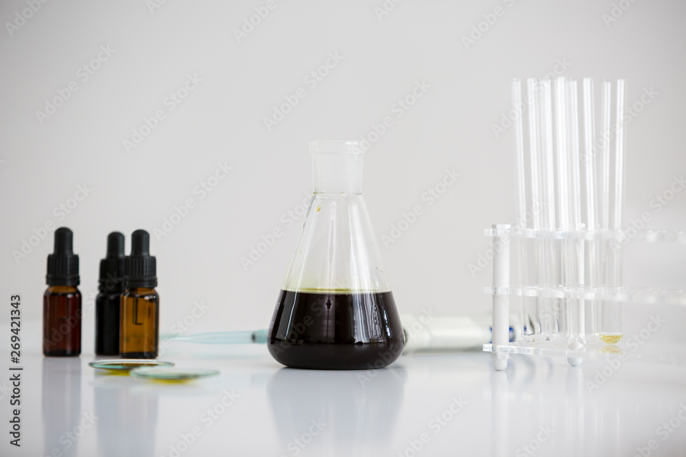 cbd oil in various bowls cbd oil in various bowls