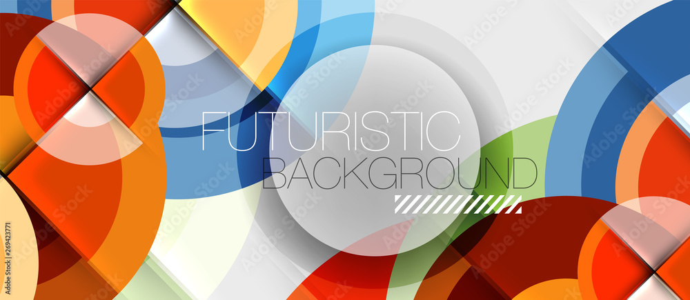 Obraz premium Geometric design abstract background - circles