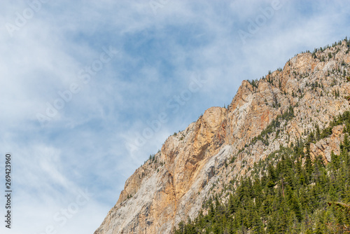 View of mountains in British Columbia, Canada.