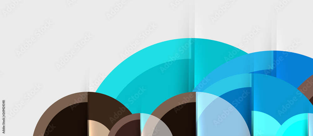 Fototapeta premium Geometric design abstract background - circles