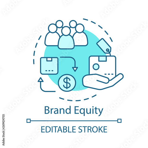 Brand equity concept icon