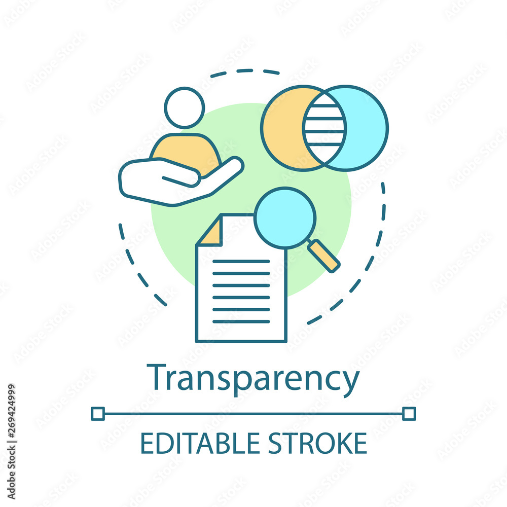 Transparency concept icon Transparency concept icon