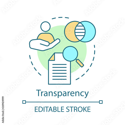 Transparency concept icon