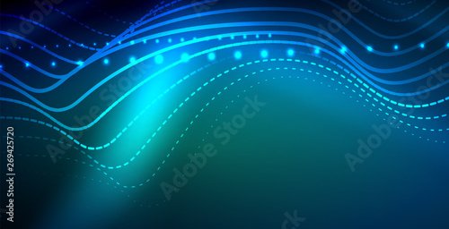 Neon wave background
