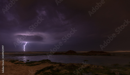 Thunderstorm on mediterranean sea beach © Pavel Bernshtam