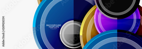 Colorful glossy circles background