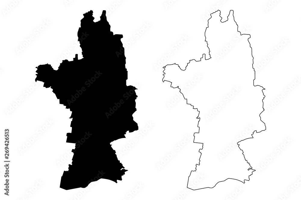 Olt County (Administrative divisions of Romania, Sud-Vest Oltenia development region) map vector illustration, scribble sketch Olt map..