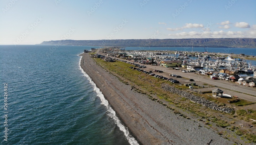 Views of the spit and Kachemak Bay in Homer Alaska 