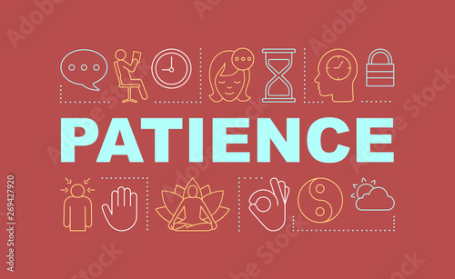Patience word concepts banner