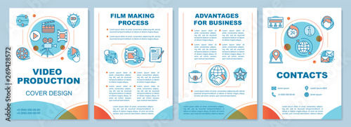 Video production agency brochure template layout