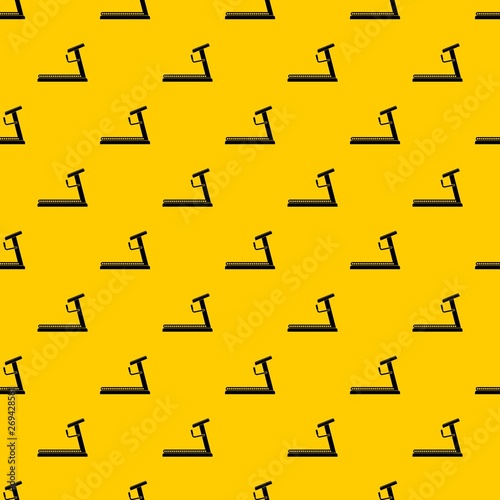 Treadmill pattern seamless vector repeat geometric yellow for any design