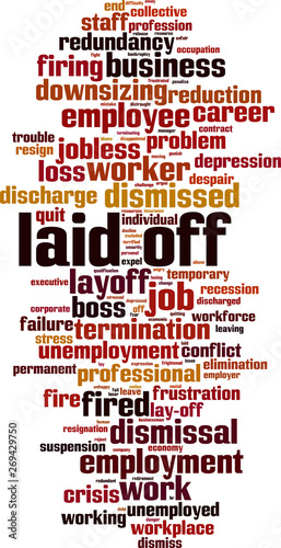 Laid-off word cloud