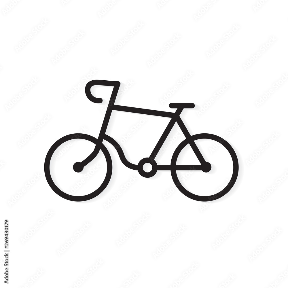 silhouette bike icon- vector illustration