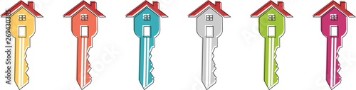 Key-shaped house icon