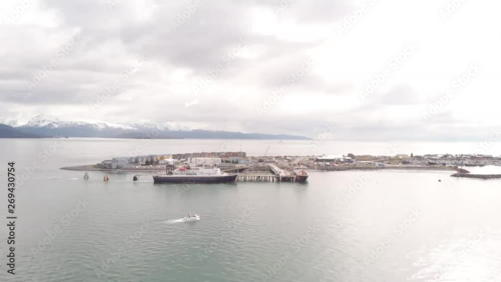 Views of Kachemak bay and the busy spit in Homer Alaska Views of Kachemak bay and the busy spit in Homer Alaska