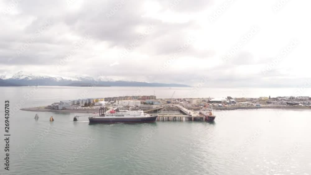 Views of Kachemak bay and the busy spit in Homer Alaska Views of Kachemak bay and the busy spit in Homer Alaska