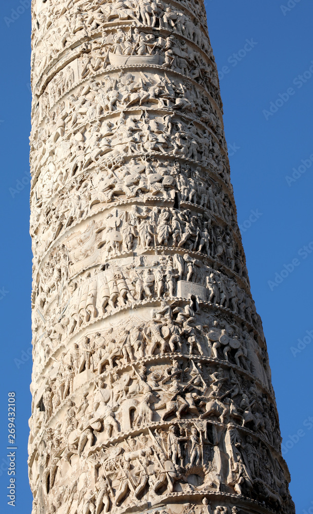 detail of the scenes of the Trajan s Column in Rome