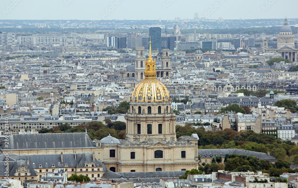 Golden Dome of Les Invalides Memorial in Paris