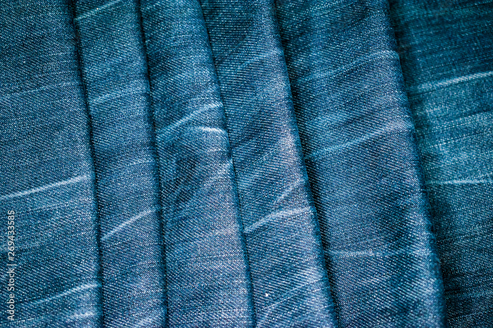 Denim blue and grey fabric in the structural perspective of the image. Denim blue and grey fabric in the structural perspective of the image.