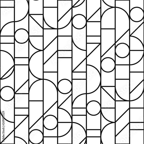 Minimal seamless pattern with bw geometric
