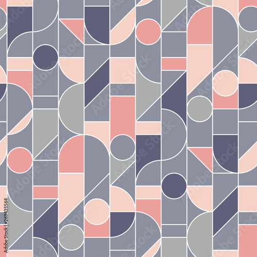 Elegant retro style rose and gray seamless pattern