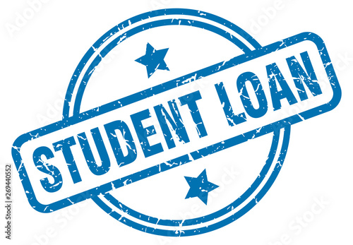 student loan grunge stamp