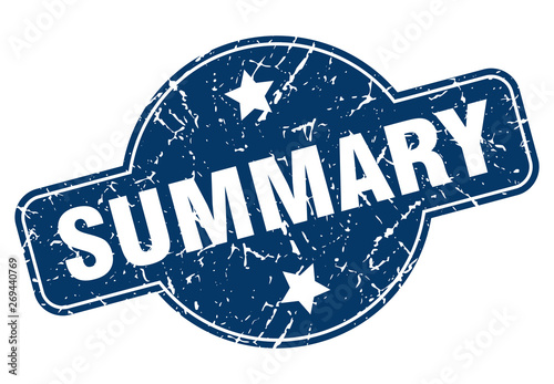 summary sign