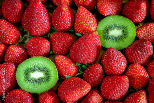 Strawberry and kiwi. Fresh fruits