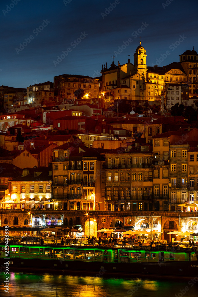 Porto after sunset in spring time