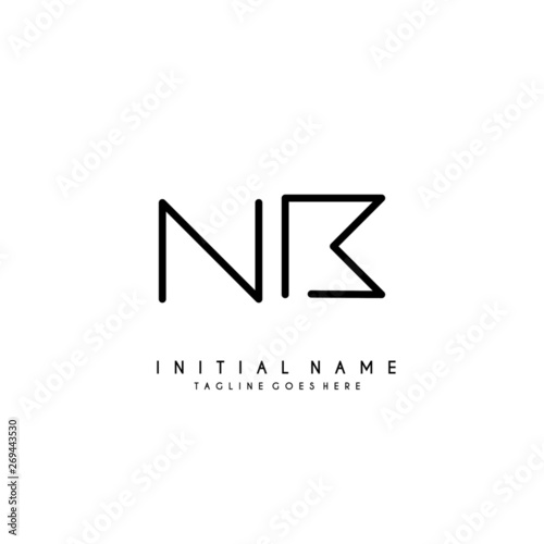 Free Download Initial N B NB minimalist modern logo identity vector - GFXLoad