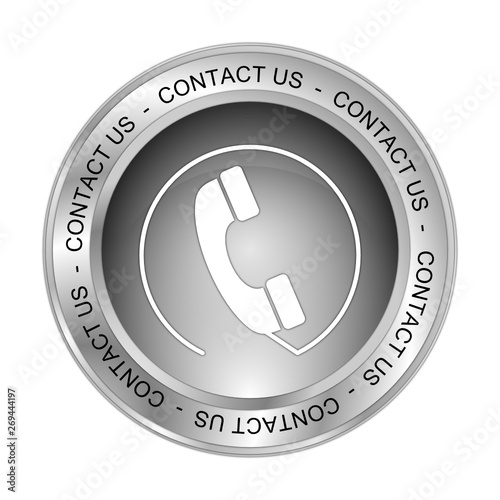 Contact us Button - 3D illustration