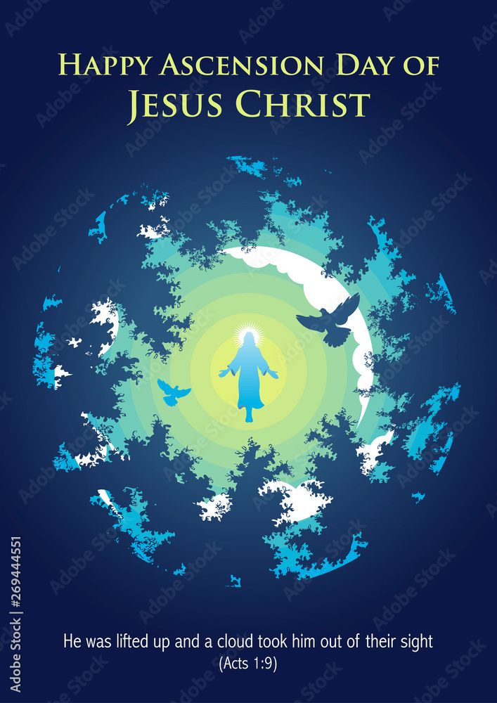 Happy Ascension Day of Jesus Christ Stock Vector Adobe Stock