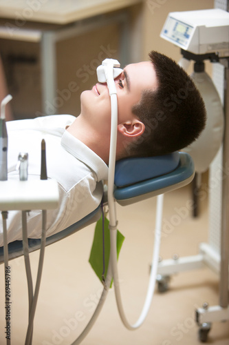 young handsome guy in hospital