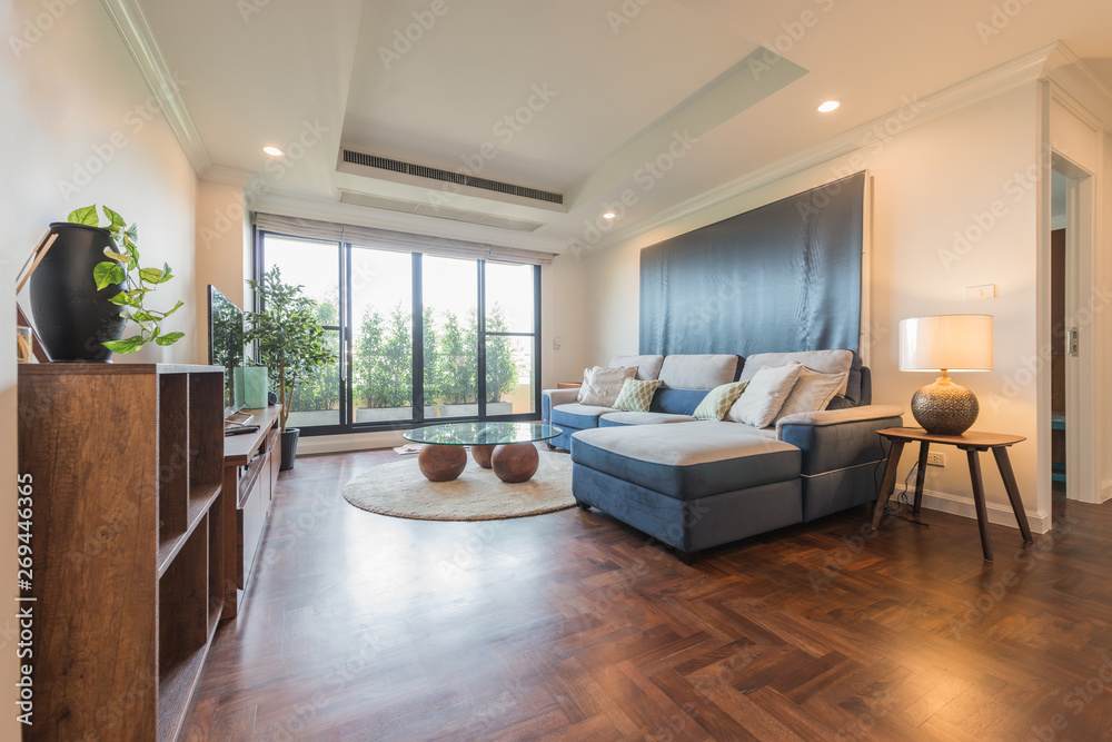 Beautiful living room in brand new luxury home