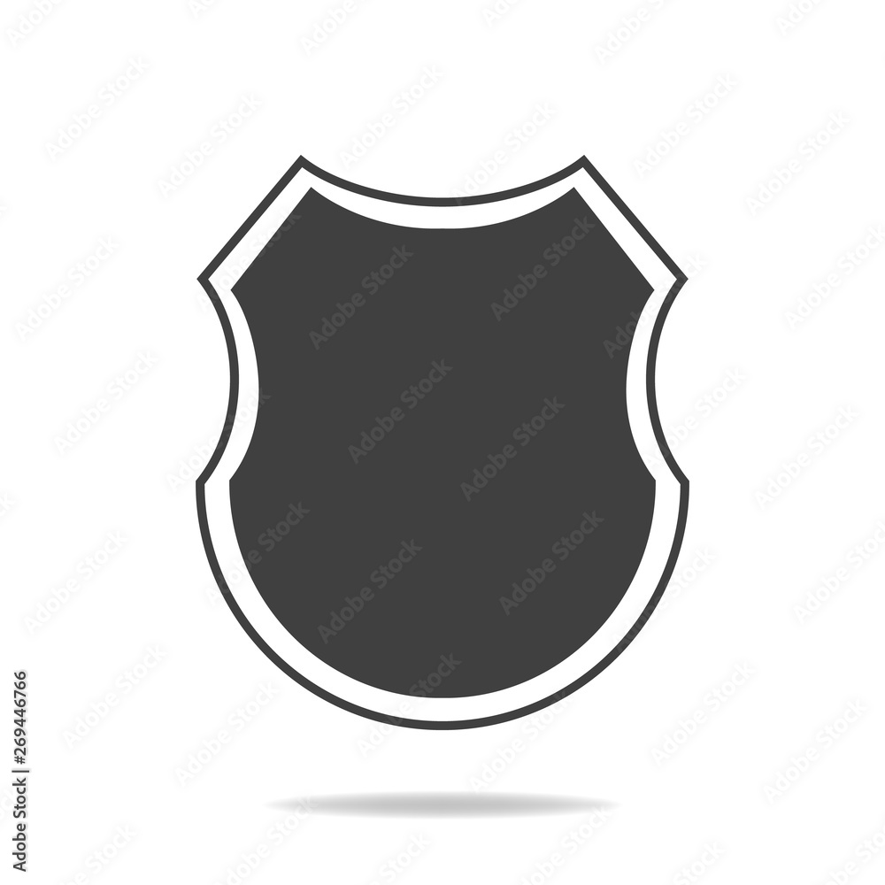 Shield icon. Security company logo. Abstract symbol of protection. Clean and modern vector illustration.