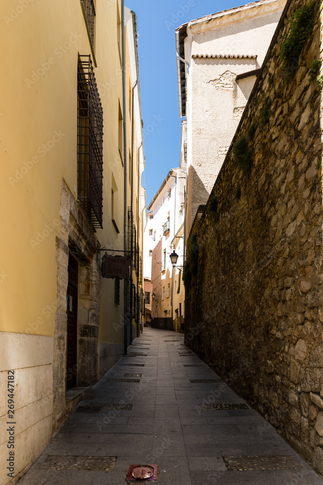Obraz premium Panoramic views of the historic center of Cuena and its hanging houses