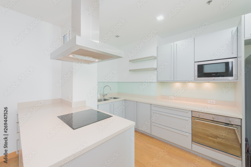 custom made wallpaper toronto digitalModern, bright, clean, kitchen interior 