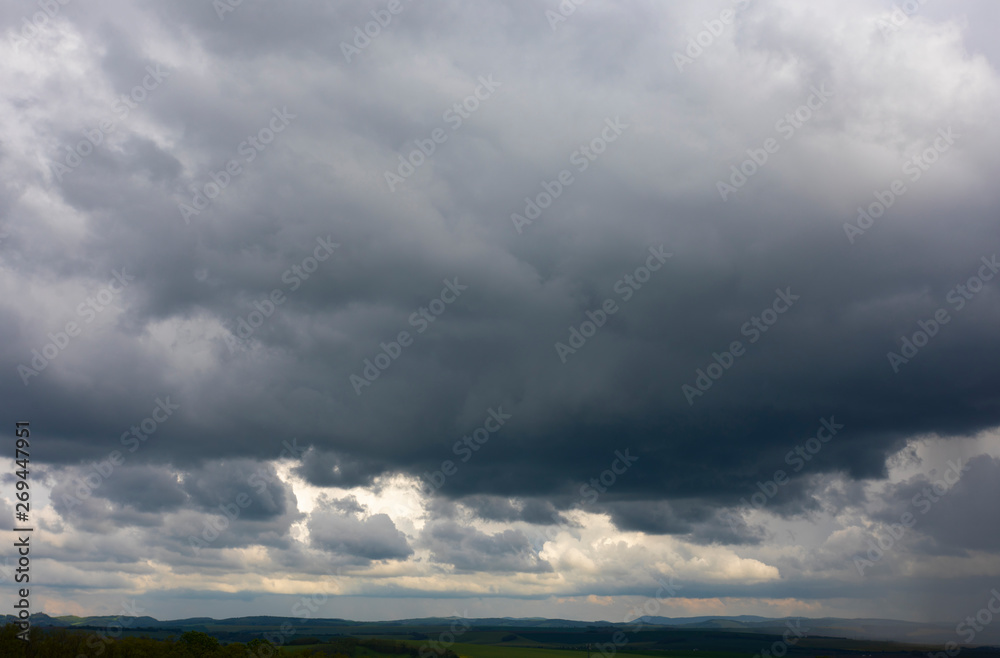 dramatic stormy sky with rain showers dramatic stormy sky with rain showers