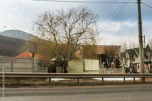 Town along the road.