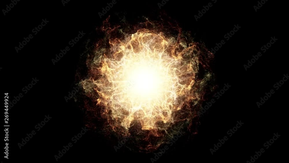 Energy Wave 1009: A glowing plasma ball bursts with energy (Loop).