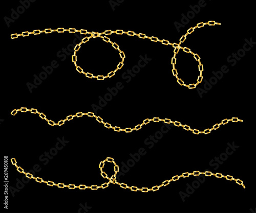 Golden Chain Collection - Line, Link and Broken Symbol of Security and Destruction