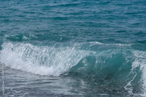 Beautiful sea waves.Clean sea water. Harmlessly.