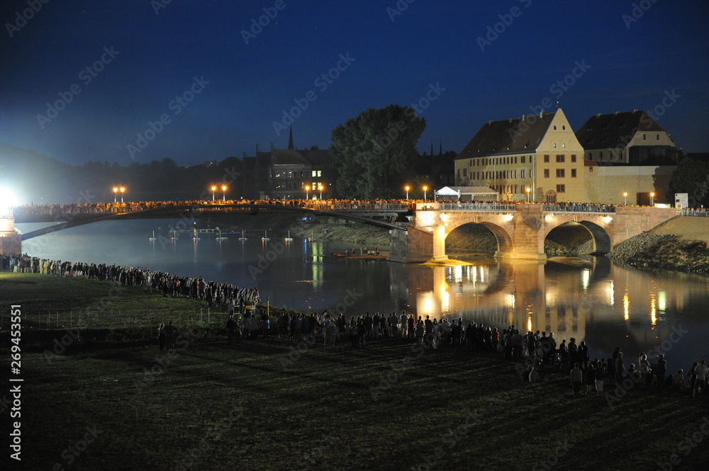 Fototapeta premium Grimma, Brückenfest am 18.08.2012