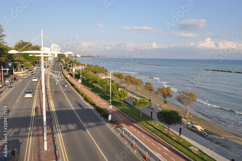 The beautiful landscape street of limassol
