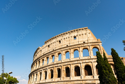 photograph of the colosseum in Rome on a beautiful sunny day