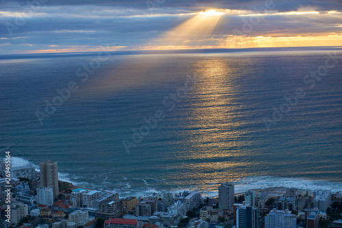 magical stunning sunset in beautiful cape town south africa