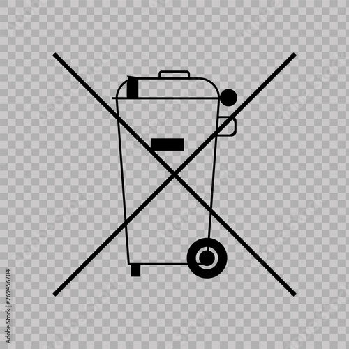 Don`t throw trash, Recycle bin sign icon. Vector.