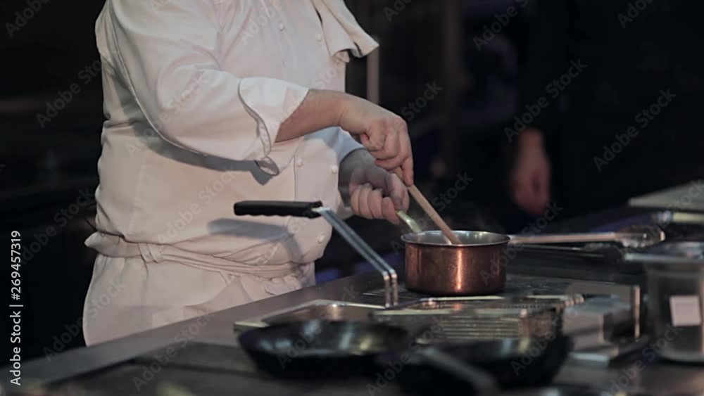 on the stove in a saucepan preparing food on the stove in a saucepan preparing food