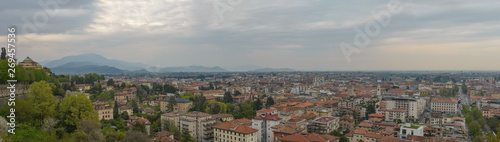 Panoramic view of the city of Bergamo, Lombardy, Italy